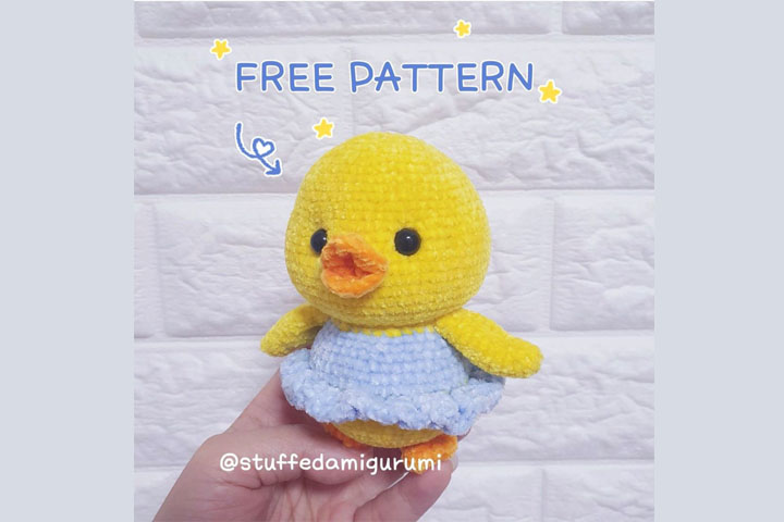 Chart móc vịt con dễ thương - free pattern của Stuffed Amigurumi