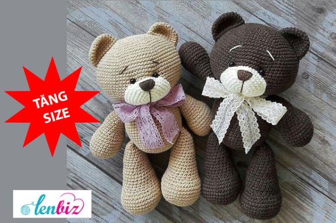 Gấu bông len đã trở thành người bạn quen thuộc của chúng ta. Ôm một em gấu bông size to bằng len thì còn gì đã bằng! Dưới đây là hướng dẫn móc gấu teddy bear size to chi tiết từng bước để bạn có thể hoàn thành dễ dàng. Nếu móc bằng len nhung chắc được em gấu bông len khổng lồ ôm đã luôn nè!