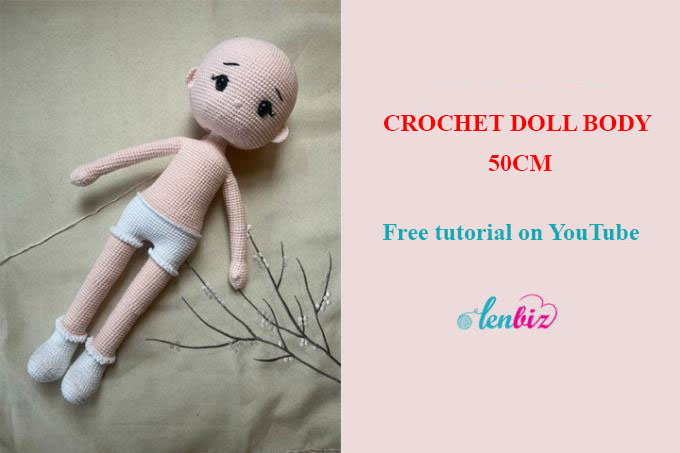 How to Crochet Doll Body 50cm - Free Pattern by MeimyHandmadeVN