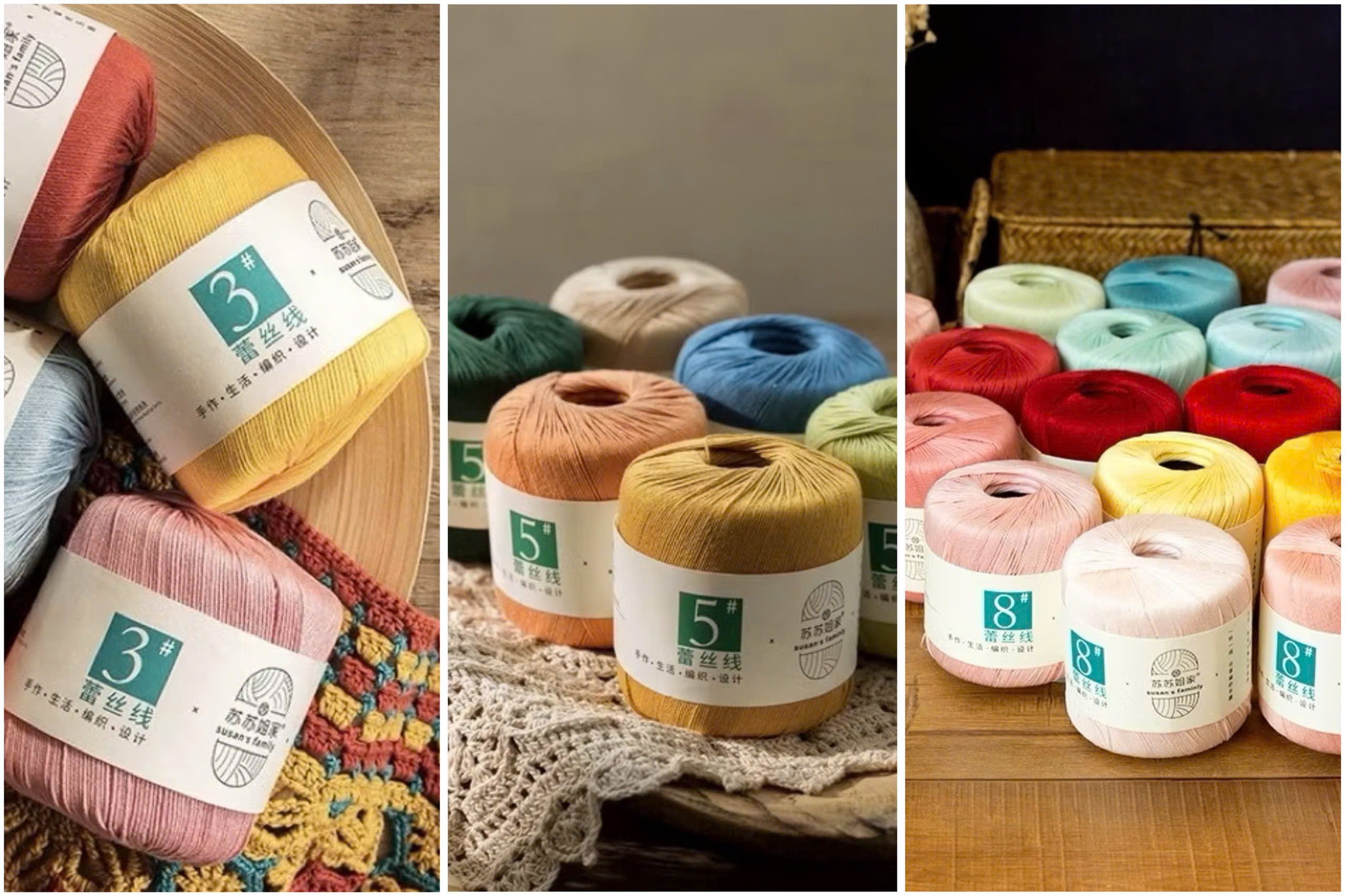 Trong thế giới len sợi handmade tại Việt Nam, thương hiệu Susan’s Family (Trung Quốc) từ lâu đã được xem là một “hệ sinh thái len” cực kỳ đa dạng. Từ sợi cotton mảnh, lace cotton, cotton mercerized, sợi nhung cho đến alpaca hay mohair – Susan gần như có mặt ở mọi phân khúc, phù hợp cho đan móc từ búp bê, thú bông, thời trang đến phụ kiện cao cấp. Dưới đây là tổng hợp đầy đủ nhất về các dòng len Susan phổ biến nhất tại Việt Nam hiện nay – giúp bạn chọn đúng loại sợi cho dự án đan móc phù hợp.