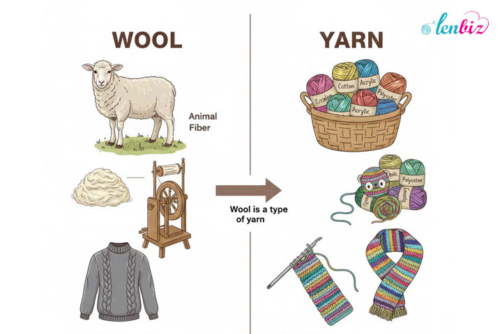 Phân biệt yarn và wool: Hai khái niệm không giống nhau!