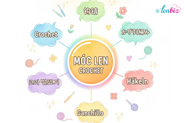 Thuật ngữ “móc len” trong các ngôn ngữ thông dụng trên thế giới